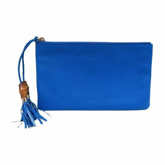 Gucci Bamboo Tassel Calfskin Clutch Bag - Picture 1 of 8